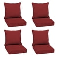thumbnail image 1 of ARDEN Outdoor Deep Seat Cushion Set (4-Pack), 24 in x 24 in, Weather-Proof, Rain-Proof, Fade Resistant Patio Cushion for Chair, Sofa, and Couch Ruby Red Leala, 1 of 9