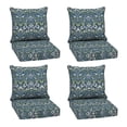 thumbnail image 1 of ARDEN Outdoor Deep Seat Cushion Set (4-Pack), 24 in x 24 in, Weather-Proof, Rain-Proof, Fade Resistant Patio Cushion for Chair, Sofa, and Couch Sapphire Aurora Blue Damask, 1 of 9