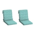 thumbnail image 1 of ARDEN Outdoor Dining Chair Cushion, 2 Pack, 20 x 20, Rain-Proof, Fade Resistant, Turquoise Daphne Medallion, 1 of 9