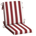 thumbnail image 1 of ARDEN Outdoor Dining Chair Cushion 20 x 20, Ruby Red Cabana Stripe, 1 of 11