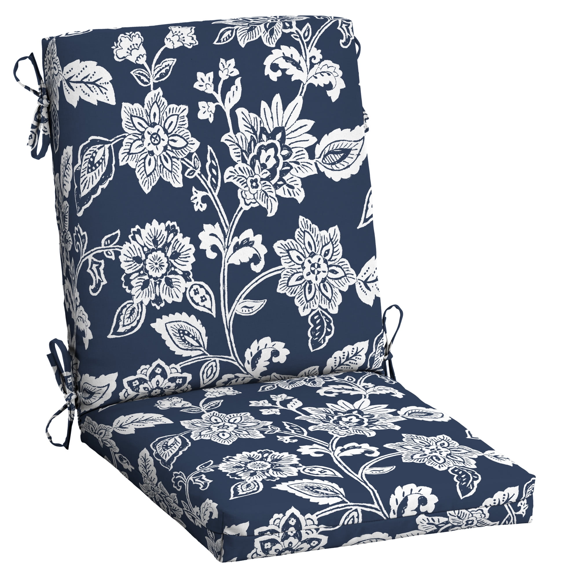 Sapphire Blue Ashland High Back Outdoor Dining Chair Cushion