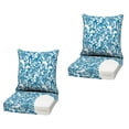 thumbnail image 1 of ARDEN Outdoor Foam Deep Seat Cushion (2-Pack), 22x24, Premium High-Density Foam, Never Flattens, Weather-Proof for Patio Chair Sofa Couch, Aqua Blue Fusion Floral, 1 of 7