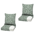 thumbnail image 1 of ARDEN Outdoor Foam Deep Seat Cushion (2-Pack), 22x24, Premium High-Density Foam, Never Flattens, Weather-Proof for Patio Chair Sofa Couch, Sage King Palm, 1 of 7