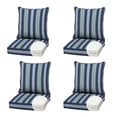 thumbnail image 1 of ARDEN Outdoor Foam Deep Seat Cushion (4-Pack), 22x24, Premium High-Density Foam, Never Flattens, Weather-Proof for Patio Chair Sofa Couch, Sapphire Aurora Blue Stripe, 1 of 7