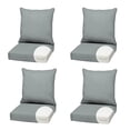 thumbnail image 1 of ARDEN Outdoor Foam Deep Seat Cushion (4-Pack), 22x24, Premium High-Density Foam, Never Flattens, Weather-Proof for Patio Chair Sofa Couch, Stone Grey Leala, 1 of 7
