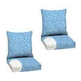 thumbnail image 1 of ARDEN Outdoor Foam Deep Seat Cushion Set (2-Pack), 24x24, Premium High-Density Foam, Never Flattens, Weather-Proof for Patio Chair Sofa Couch, Amalfi Blue Tile, 1 of 7