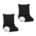 thumbnail image 1 of ARDEN Outdoor Foam Deep Seat Cushion Set (2-Pack), 24x24, Premium High-Density Foam, Never Flattens, Weather-Proof for Patio Chair Sofa Couch, Black Leala, 1 of 7