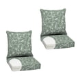 thumbnail image 1 of ARDEN Outdoor Foam Deep Seat Cushion Set (2-Pack), 24x24, Premium High-Density Foam, Never Flattens, Weather-Proof for Patio Chair Sofa Couch, Sage King Palm, 1 of 7