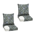 thumbnail image 1 of ARDEN Outdoor Foam Deep Seat Cushion Set (2-Pack), 24x24, Premium High-Density Foam, Never Flattens, Weather-Proof for Patio Chair Sofa Couch, Sapphire Morrison Floral, 1 of 7