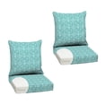 thumbnail image 1 of ARDEN Outdoor Foam Deep Seat Cushion Set (2-Pack), 24x24, Premium High-Density Foam, Never Flattens, Weather-Proof for Patio Chair Sofa Couch, Turquoise Daphne Medallion, 1 of 7