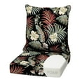 thumbnail image 1 of ARDEN Outdoor Foam Deep Seat Cushion Set, 22x24, Premium High-Density Foam, Never Flattens, Weather-Proof for Patio Chair Sofa Couch, Simone Black Tropical, 1 of 10
