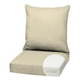 thumbnail image 1 of ARDEN Outdoor Foam Deep Seat Cushion Set, 22x24, Premium High-Density Foam, Never Flattens, Weather-Proof for Patio Chair Sofa Couch, Tan Leala, 1 of 10