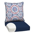 thumbnail image 1 of ARDEN Outdoor Foam Deep Seat Cushion Set, 24 in x 24 in, Weather-Proof, Rain-Proof, Fade Resistant Patio Cushion, Bottom and Back Cushion for Chair, Sofa, and Couch Clark Blue, 1 of 9