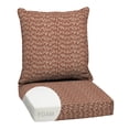 thumbnail image 1 of ARDEN Outdoor Foam Deep Seat Cushion Set, 24 in x 24 in, Weather-Proof, Rain-Proof, Fade Resistant Patio Cushion, Bottom and Back Cushion for Chair, Sofa, and Couch Rust Red Brushed Texture, 1 of 9