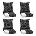 thumbnail image 1 of ARDEN Outdoor Foam Deep Seat Cushion Set (4-Pack), 24x24, Premium High-Density Foam, Never Flattens, Weather-Proof for Patio Chair Sofa Couch, Black Global Stripe, 1 of 7