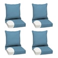 thumbnail image 1 of ARDEN Outdoor Foam Deep Seat Cushion Set (4-Pack), 24x24, Premium High-Density Foam, Never Flattens, Weather-Proof for Patio Chair Sofa Couch, French Blue Texture, 1 of 7