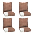 thumbnail image 1 of ARDEN Outdoor Foam Deep Seat Cushion Set (4-Pack), 24x24, Premium High-Density Foam, Never Flattens, Weather-Proof for Patio Chair Sofa Couch, Rust Red Brushed Texture, 1 of 7