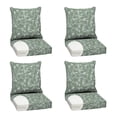 thumbnail image 1 of ARDEN Outdoor Foam Deep Seat Cushion Set (4-Pack), 24x24, Premium High-Density Foam, Never Flattens, Weather-Proof for Patio Chair Sofa Couch, Sage King Palm, 1 of 7