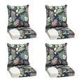 thumbnail image 1 of ARDEN Outdoor Foam Deep Seat Cushion Set (4-Pack), 24x24, Premium High-Density Foam, Never Flattens, Weather-Proof for Patio Chair Sofa Couch, Simone Blue Tropical, 1 of 7