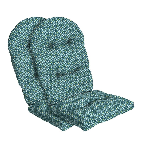 ARDEN Outdoor Plush Modern Tufted Rocking Chair Cushion, Set of 2, 20 x 18, Water Repellent, Fade Resistant, Cushions for Adirondack and Rocking Chairs 20 x 18, Alana Tile