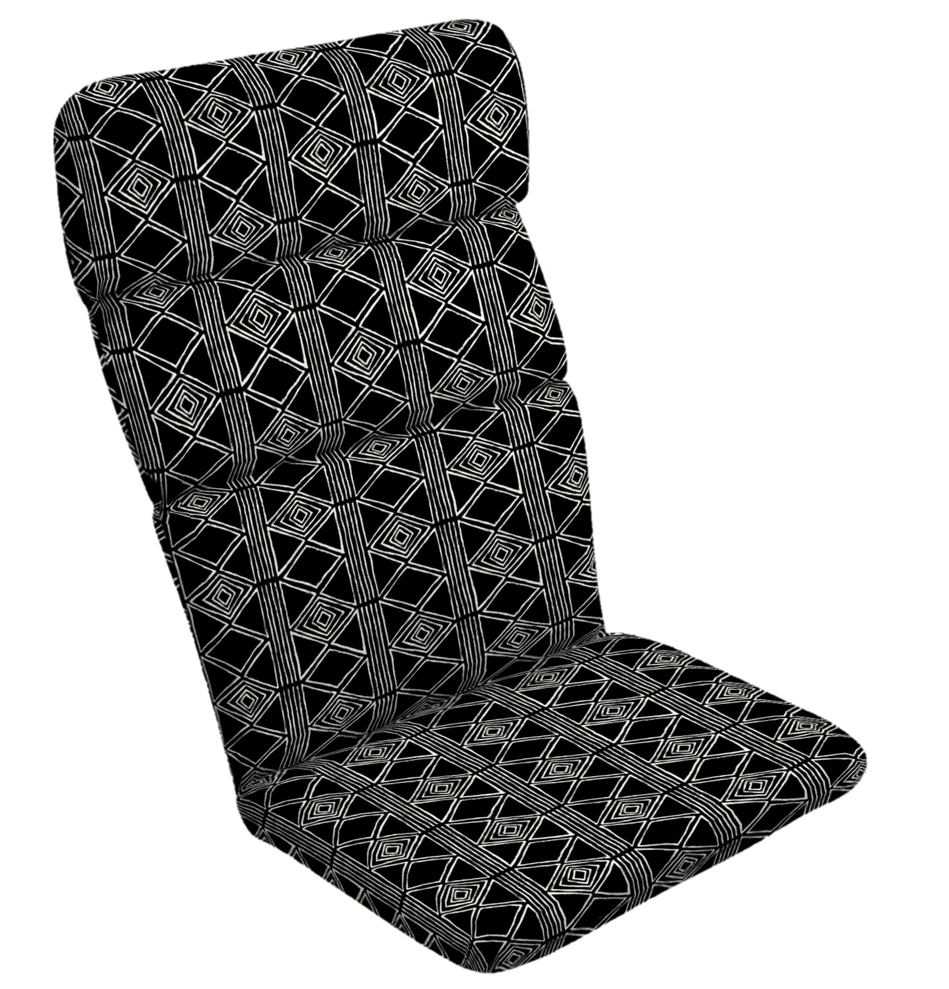 Black Global Stripe Outdoor Adirondack Chair Cushion