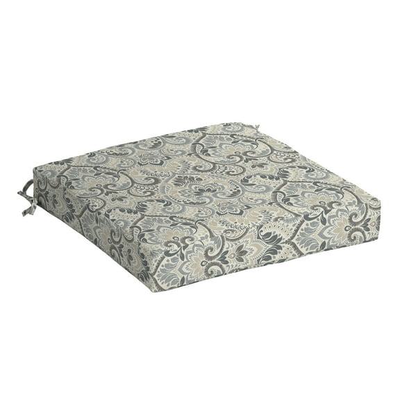 ARDEN Outdoor Seat Cushion, 21 x 21, Water Repellent, Fade Resistant 21 x 21, Neutral Aurora Damask