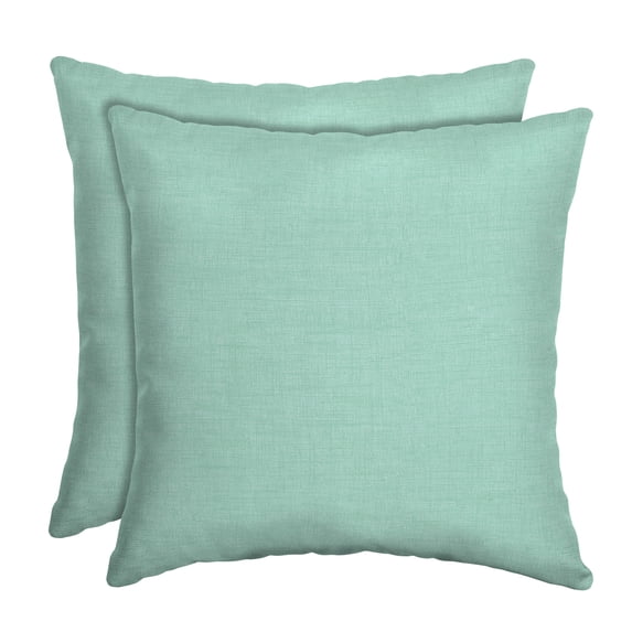 Arden Selections Outdoor Toss Pillow (2 Pack) 16 x 16, Aqua Leala