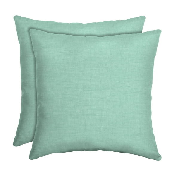 ARDEN Outdoor Toss Pillow (2 Pack) 16 x 16, Aqua Leala