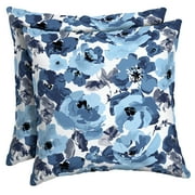 ARDEN Outdoor Toss Pillow (2 Pack) 16 x 16, Blue Garden Floral