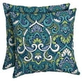thumbnail image 1 of ARDEN Outdoor Toss Pillow (2 Pack) 16 x 16, Sapphire Aurora Blue Damask, 1 of 10