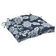 thumbnail image 1 of ARDEN Outdoor Wicker Chair Cushion 18 x 20, Sapphire Blue Ashland Jacobean, 1 of 11