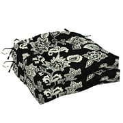ARDEN Outdoor Wicker Chair Cushion, 2 pack 18 x 20, Ashland Black Jacobean