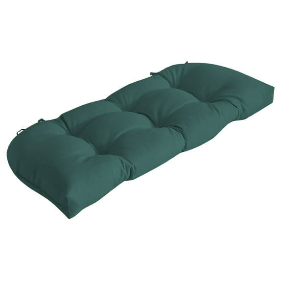 ARDEN Outdoor Wicker Settee Cushion, 41.5 x 18, Water Repellent, Fade Resistant 41.5 x 18, Peacock Blue Green Texture