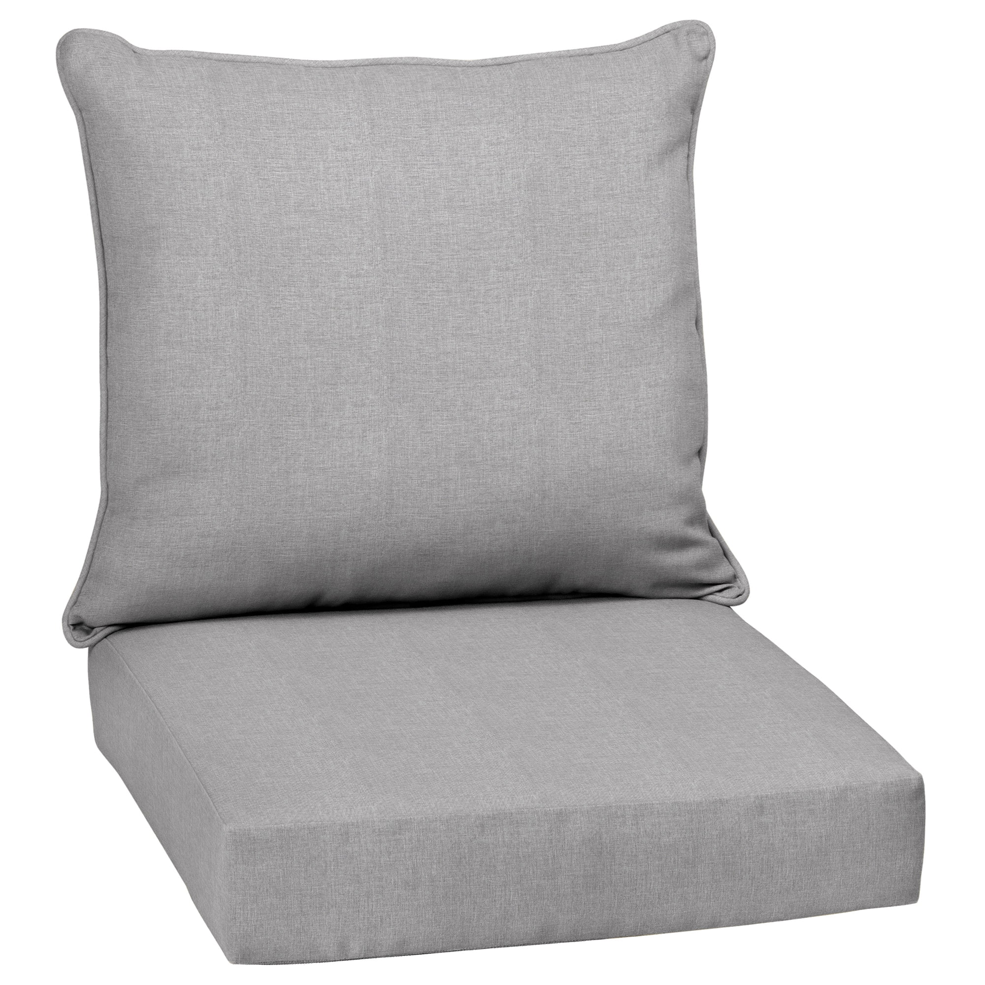 Paloma Woven Gray Deep Seat Outdoor Cushion Set