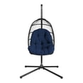 thumbnail image 1 of ARDEN Plush Indoor / Outdoor Egg Chair Cushion, 34 x 49, Water Repellent, Fade Resistant, Tufted for Comfort Sapphire Blue Leala, 1 of 9