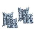 thumbnail image 1 of ARDEN Plush Indoor/Outdoor Rocking Chair Cushion Set, 2-Pack, 18 x 20, Water repellent, Fade Resistant, Tufted Cushion for Rocking Chairs 18 x 20, Blue Garden Floral, 1 of 9