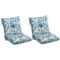 thumbnail image 1 of ARDEN Plush Modern Tufted Polyfill Dining Chair Cushion 2-Pack, 21 x 40, Arden x Alexandra Kay Collection, Water repellent, Fade Resistant, Backroad Blossom Blue, 1 of 7