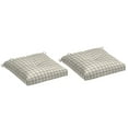 thumbnail image 1 of ARDEN Plush Modern Tufted Polyfill Seat Cushion 2-Pack, 20 x 20, Arden x Alexandra Kay Collection, Water repellent, Fade Resistant, The Coffee Girl Gingham, 1 of 7