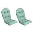 thumbnail image 1 of ARDEN Plush Modern Tufted Rocking Chair Cushion, Set of 2, 20 x 18, Rain-Proof, Fade Resistant, Cushions for Rocking and Adirondack Chairs 20 x 18, Aqua Leala, 1 of 8
