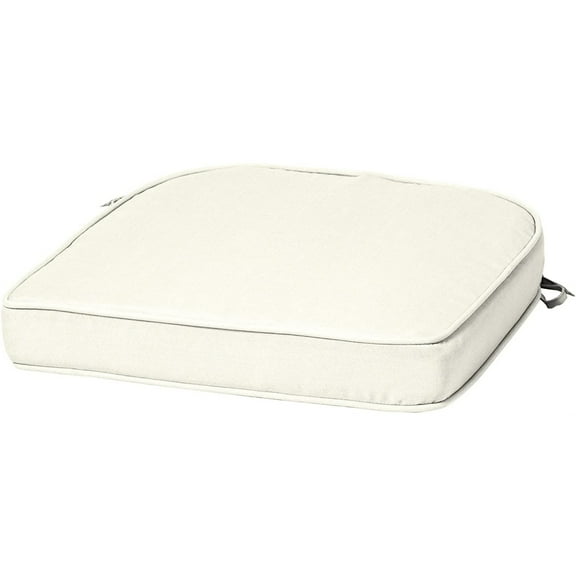 ARDEN ProFoam EverTru Acrylic 19 x 20 x 3.5 Inch Rounded Back Outdoor Dining Cushion, Cream