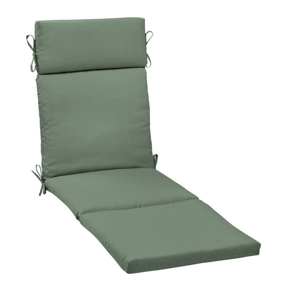 ARDEN earthFIBER Outdoor Chaise Cushion, 21 x 72, Water repellent, Fade Resistant, Cushion for Chaise Lounger 21 x 72, Sage Green Texture