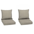 thumbnail image 1 of ARDEN earthFIBER Outdoor Deep Seat Cushion Set (2-Pack), 24 in x 24 in, Weather-Proof, Rain-Proof, Fade Resistant Patio Cushion for Chair, Sofa, and Couch Sandbar Taupe Texture, 1 of 9