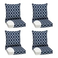 thumbnail image 1 of ARDEN earthFIBER Outdoor Foam Deep Seat Cushion (4-Pack), 24x24, Premium High-Density Foam, Never Flattens, Weather-Proof for Patio Chair Sofa Couch, Sapphire Blue Garden Trellis, 1 of 7