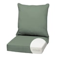 thumbnail image 1 of ARDEN earthFIBER Outdoor Foam Deep Seat Cushion Set, 22x24, Premium High-Density Foam, Never Flattens, Weather-Proof for Patio Chair Sofa Couch, Sage Green Texture, 1 of 10