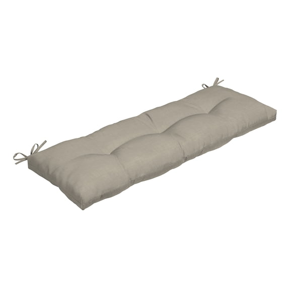 ARDEN earthFIBER Outdoor Tufted Bench Cushion, Water repellent, Fade Resistant, Tufted Bench Cushion for Bench and Swing 48 x 18, Sandbar Taupe Texture