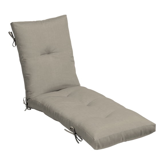 ARDEN earthFIBER Outdoor Tufted Chaise Cushion, Water repellent, Fade Resistant, Cushion for Chaise Lounger 22 x 76, Sandbar Taupe Texture