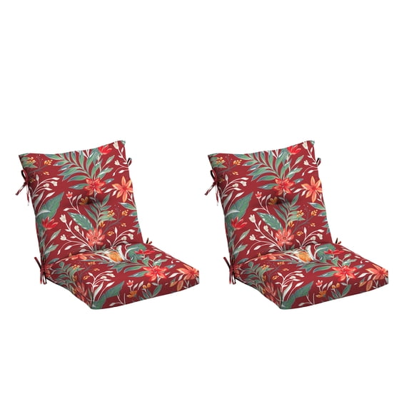 ARDEN earthFIBER Plush Modern Tufted Polyfill Dining Chair Cushion, 2 Pack, 21 x 40, Water repellent, Fade Resistant