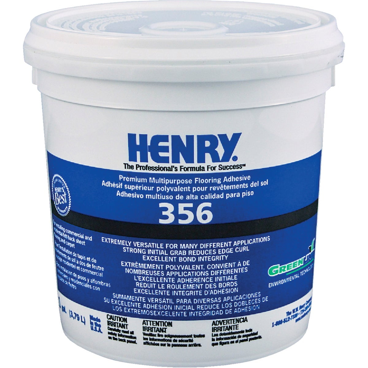 Henry Floor Adhesive - 1 Gal Can - Pack of 2 — Residential Use, Standard Application