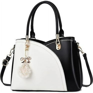 ARDIKAMA Women's Handbags Purses Large Tote Shoulder Bag top Handle Satchel Bag for Work Black+White Ã¯Â»Â¿
