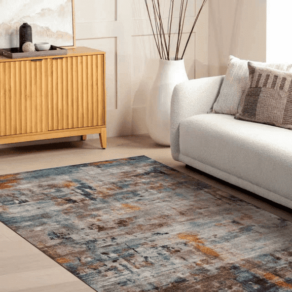 Unbranded Chenille Area Rug, 4x6 Feet, Washable, Polyester, Rectangle, 260GSM Pile Weight